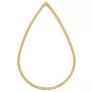 Anillos de montaje y tejido gota 26x17 mm - Acero inoxidable 316L Dorado x1