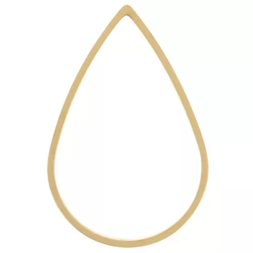 Anillos de montaje y tejido gota 26x17 mm - Acero inoxidable 316L Dorado x1