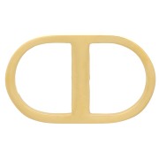 Entrepieza redondeado de 16x9mm - Acero inoxidable dorado 304 x1