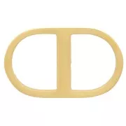 Entrepieza redondeado de 16x9mm - Acero inoxidable dorado 304 x1