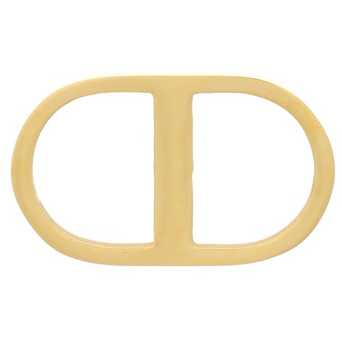 Entrepieza redondeado de 16x9mm - Acero inoxidable dorado 304 x1