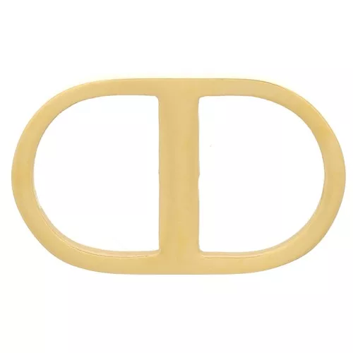 Entrepieza redondeado de 16x9mm - Acero inoxidable dorado 304 x1