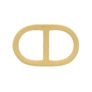 Entrepieza redondeado de 11x7mm - Acero inoxidable dorado 304 x1