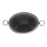 Entrepienza garzado cabujón de fondo plano de 14x10 mm - acero inoxidable 304 x1