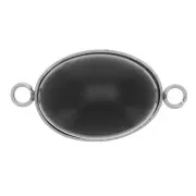 Entrepienza garzado cabujón de fondo plano de 14x10 mm - acero inoxidable 304 x1