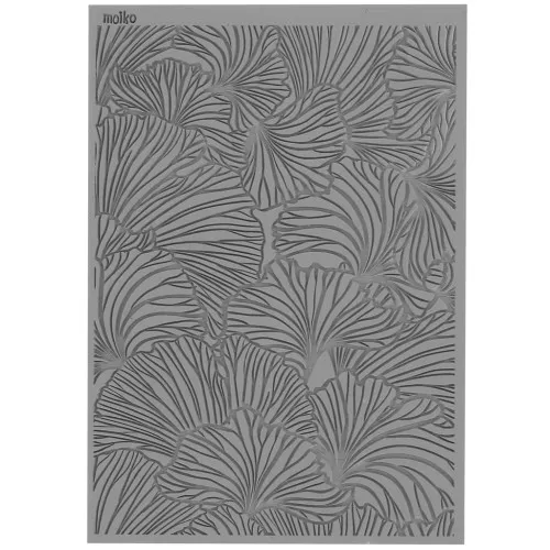 Placa de textura Moiko para arcilla polimérica 97x68 mm - Feuille exotique 11.47 x