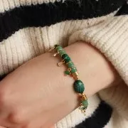 Charm de ojo facetado y bola pequeña de 8x7mm - Dorado oro fino- Topacio x1