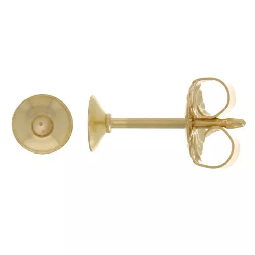Pendientes semiperforadas 4 - 6 mm - Gold Filled x2