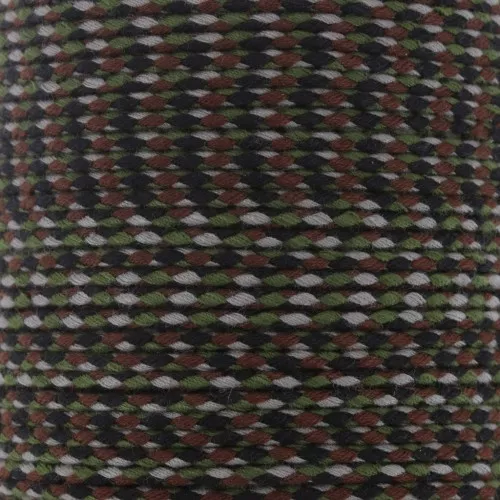 Cordón de algodón trenzado de 2 mm - Marrón - Caqui - Negro - Gris x1m