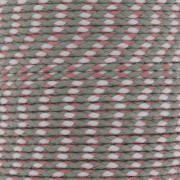 Cordón de algodón trenzado de 2 mm - Gris - Rosa viejo - Rosa claro x1m
