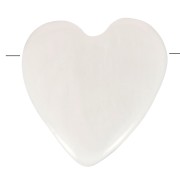 Cuenta de corazón de nácar 6 mm - Natural x1