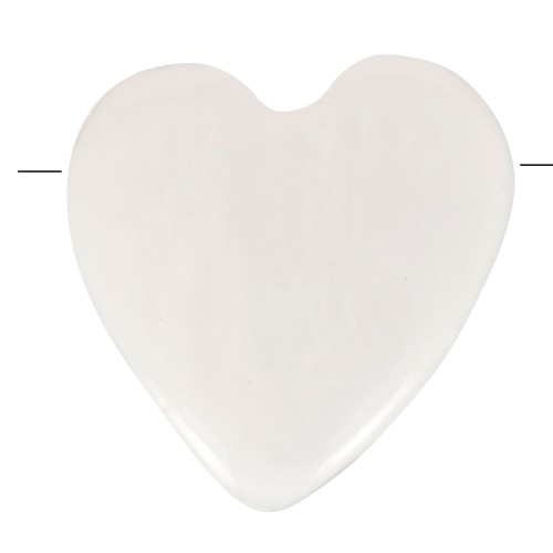 Cuenta de corazón de nácar 6 mm - Natural x1