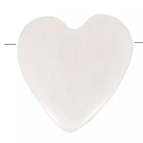 Cuenta de corazón de nácar 6 mm - Natural x1