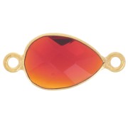 Gota facetada entre capas 13x8mm imitación gema Dorado Oro fino - Hydro Granate|raw }}