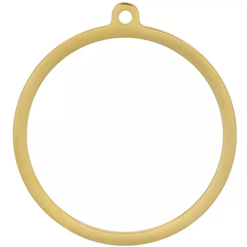 Colgante Redondo Calado 25 mm - Acero Inoxidable 304 Dorado x1