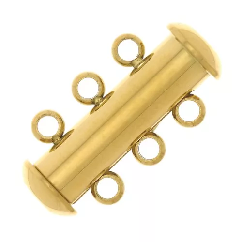 Cierre magnético y deslizante 3 filas 20 mm - Acero inoxidable 304 Dorado x1