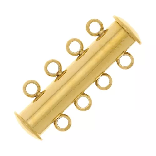 Cierre magnético y deslizante 4 filas 24,5 mm - Acero inoxidable 304 Dorado x1