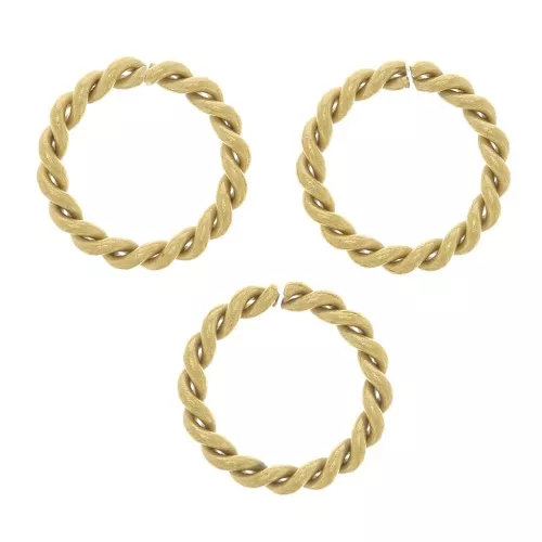 Anillas retorcidos redondas abiertas 8x1,10 mm - Acero inoxidable 304 Dorado x10