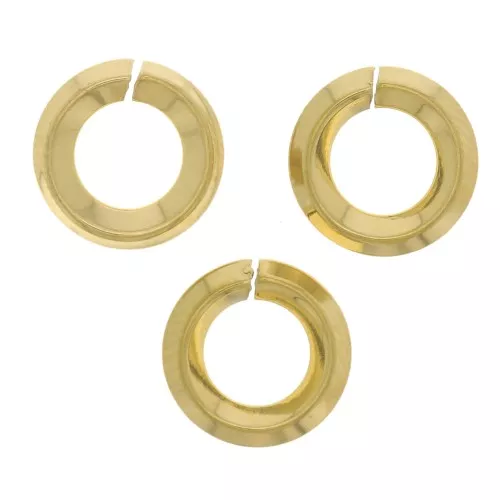 Anillas redondas abierta 8x1,8 mm - Acero inoxidable 304 Dorado x10