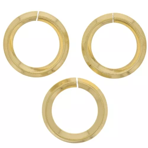 Anillas redondas abierta 12x1,8 mm - Acero inoxidable 304 Dorado x10