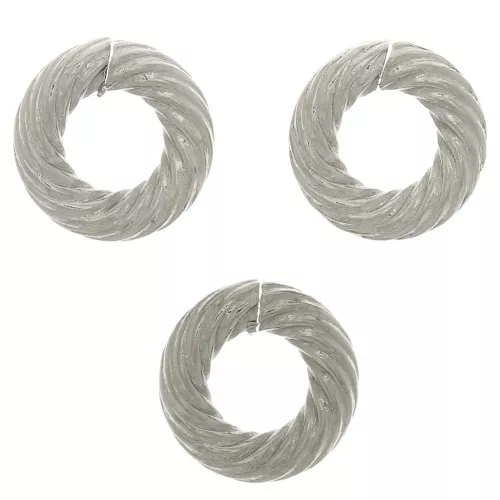 Anillas abiertas a rayas redondas de 8x2 mm - acero inoxidable 304 x10