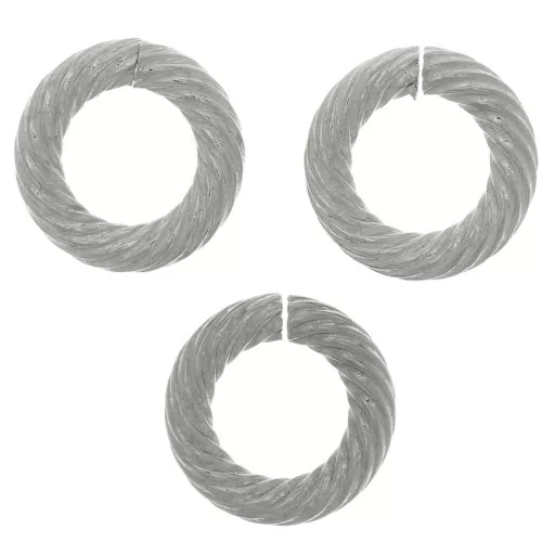 Anillas abiertas redondas a rayas 12x2 mm - acero inoxidable 304 x10