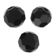 Redondas Facetadas de Cristal Preciosa 3 mm - Jet x20
