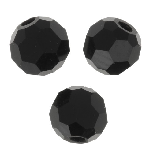 Redondas Facetadas de Cristal Preciosa 3 mm - Jet x20
