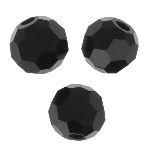 Redondas Facetadas de Cristal Preciosa 3 mm - Jet x20