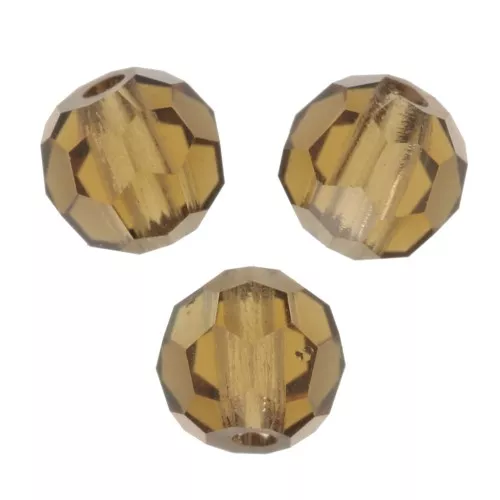 Redondas Facetadas de Cristal Preciosa 3 mm - Smoked Topaz x20