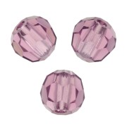Redondas facetadas de cristal Preciosa 3 mm - Amethyst x20