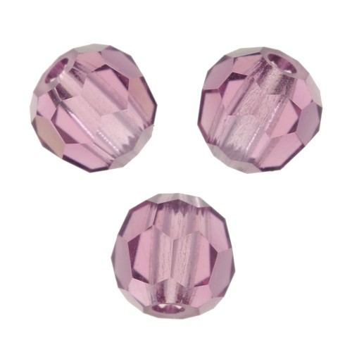 Redondas facetadas de cristal Preciosa 3 mm - Amethyst x20