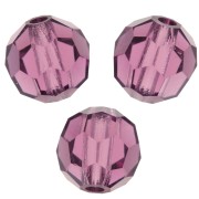 Redondas facetadas de cristal Preciosa 5 mm - Amethyst x15