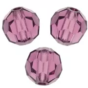 Redondas facetadas de cristal Preciosa 5 mm - Amethyst x15