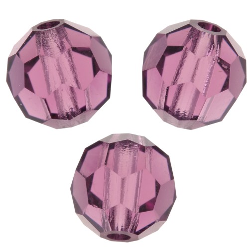 Redondas facetadas de cristal Preciosa 5 mm - Amethyst x15