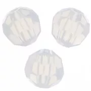 Redondas facetadas de cristal Preciosa 5 mm - White Opal x15