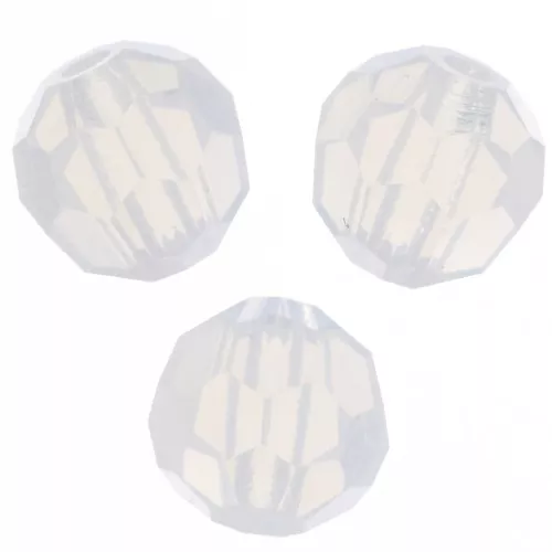 Redondas facetadas de cristal Preciosa 5 mm - White Opal x15
