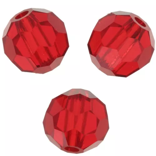 Redondas Facetadas de Cristal Preciosa 5 mm - Light Siam x15