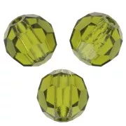 Redondas Facetadas de Cristal Preciosa 5 mm - Olivine x15