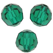 Redondas facetadas de cristal Preciosa 5 mm - Emerald x15|raw }}
