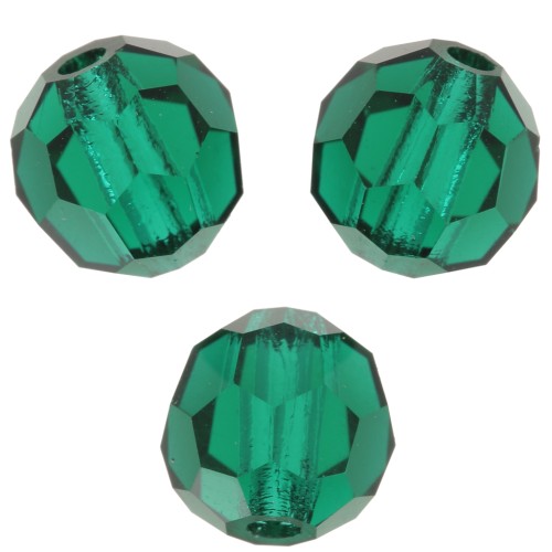 Redondas facetadas de cristal Preciosa 5 mm - Emerald x15