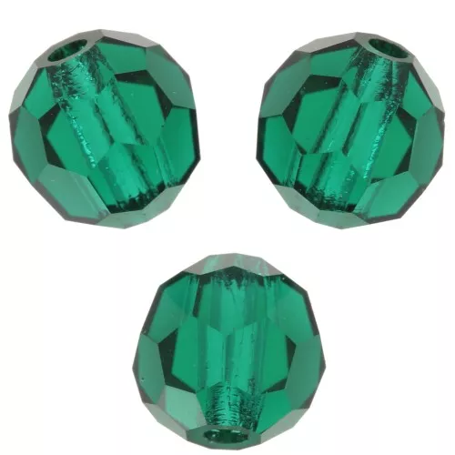 Redondas facetadas de cristal Preciosa 5 mm - Emerald x15
