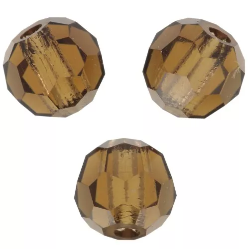 Redondas Facetadas de Cristal Preciosa 4 mm - Smoked Topaz x20