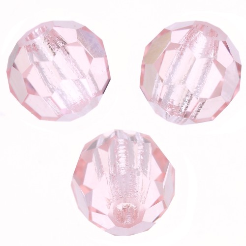 Redondas Facetadas de Cristal Preciosa 4 mm - Light Rose x20