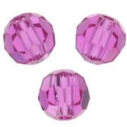 Redondas Facetadas de Cristal Preciosa 4 mm - Fuchsia x20|raw }}