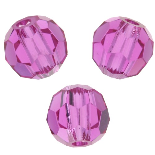 Redondas Facetadas de Cristal Preciosa 4 mm - Fuchsia x20