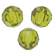 Redondas Facetadas de Cristal Preciosa 4 mm - Olivine x20