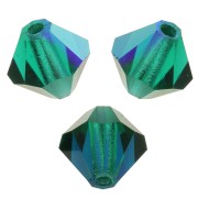 Tupis de Cristales de Preciosa 5 mm - MC Bead Rondell - Emerald AB x12|raw }}