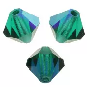 Tupis de Cristales de Preciosa 5 mm - MC Bead Rondell - Emerald AB x12