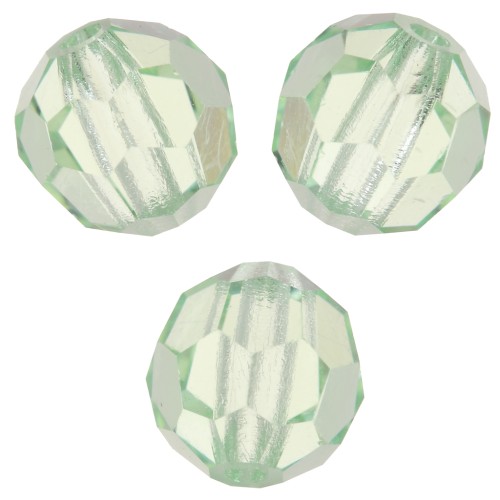 Preciosa Crystal Faceted Round Beads 6mm - Chrysolite x6